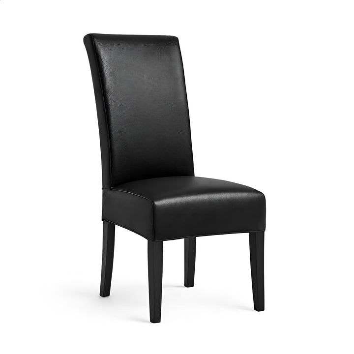housse de chaise effet cuir imperméable Nora de couleur noir vue 360°