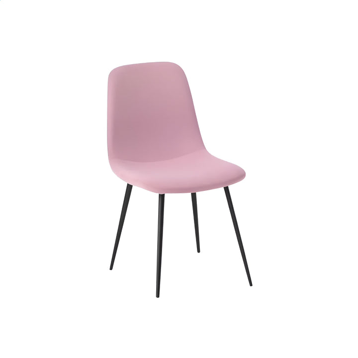 Housse de chaise design en velours Marina de couleur rose vue 360°